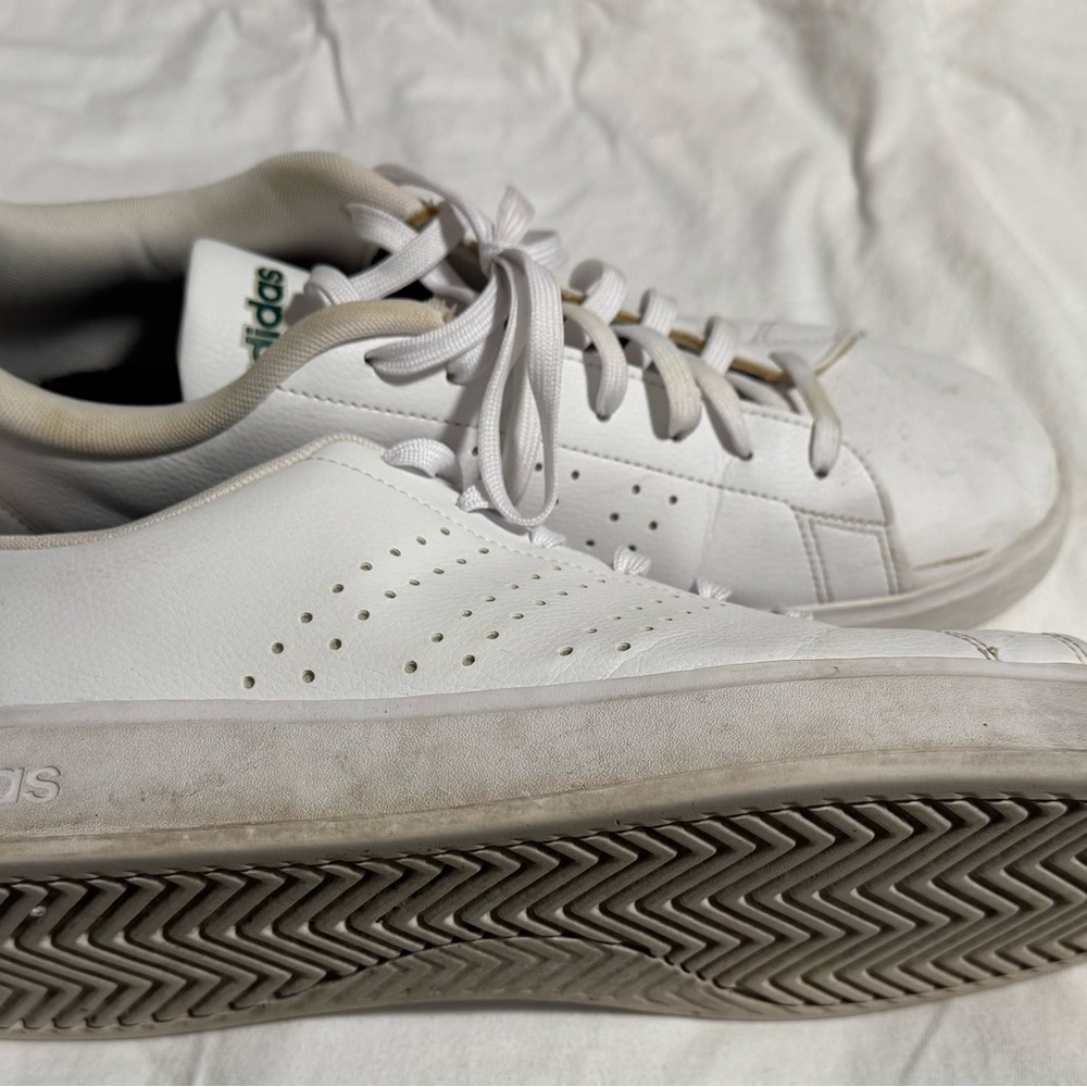 adidas White Low-Top Leather Sneakers